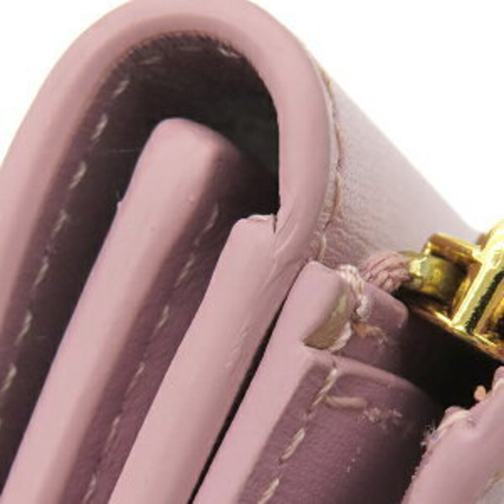Celine wallet compact pink leather Triomphe coin - Picture 6 of 14